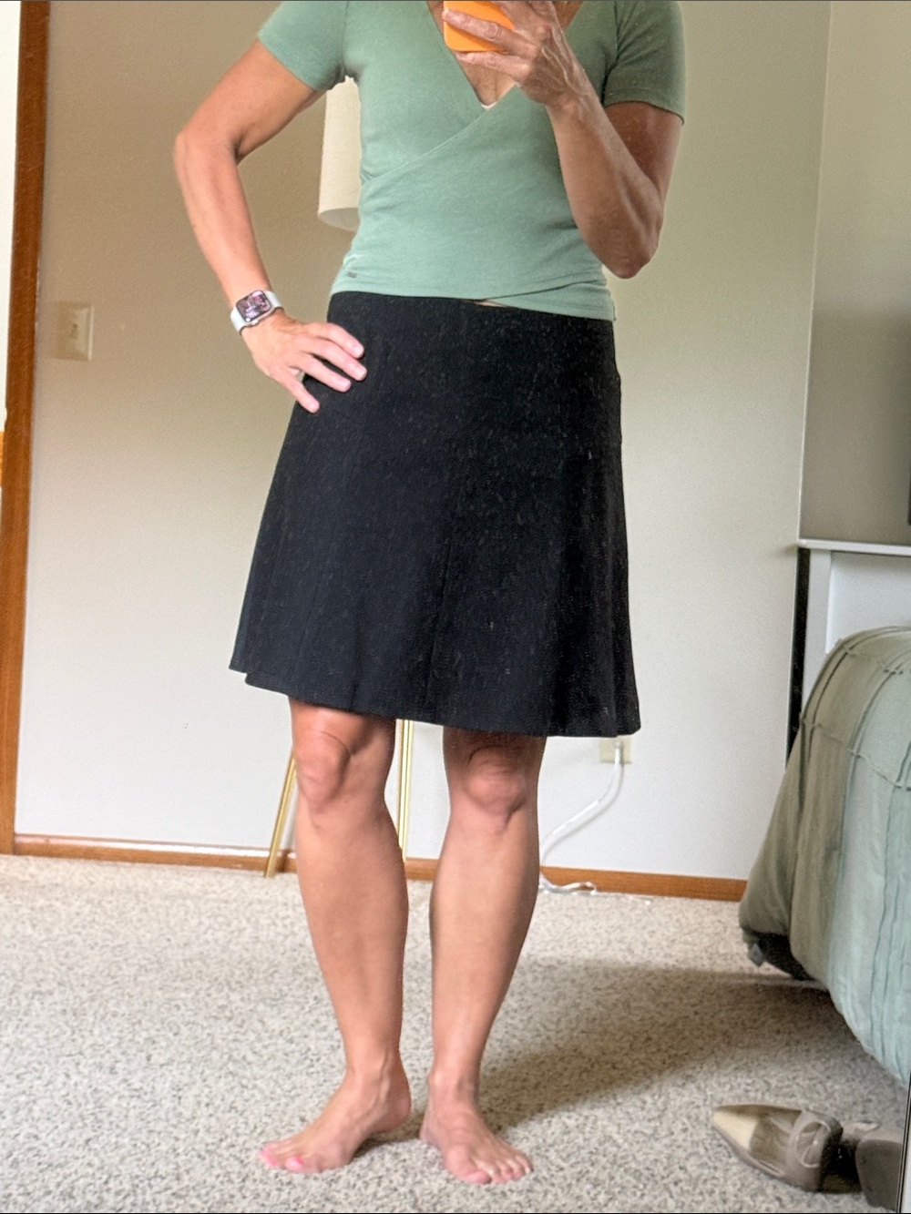LOFT Black A-Line Skirt